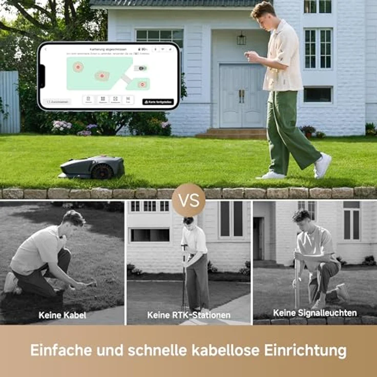 Dreame Mova Mähroboter 1000, LiDAR-navigiert, 1.000 m² Flächenabdeckung, 20 cm Schnittbreite, intelligente Hindernisvermeidung, app-gesteuertes Multibereichsmanagement – Bild 4