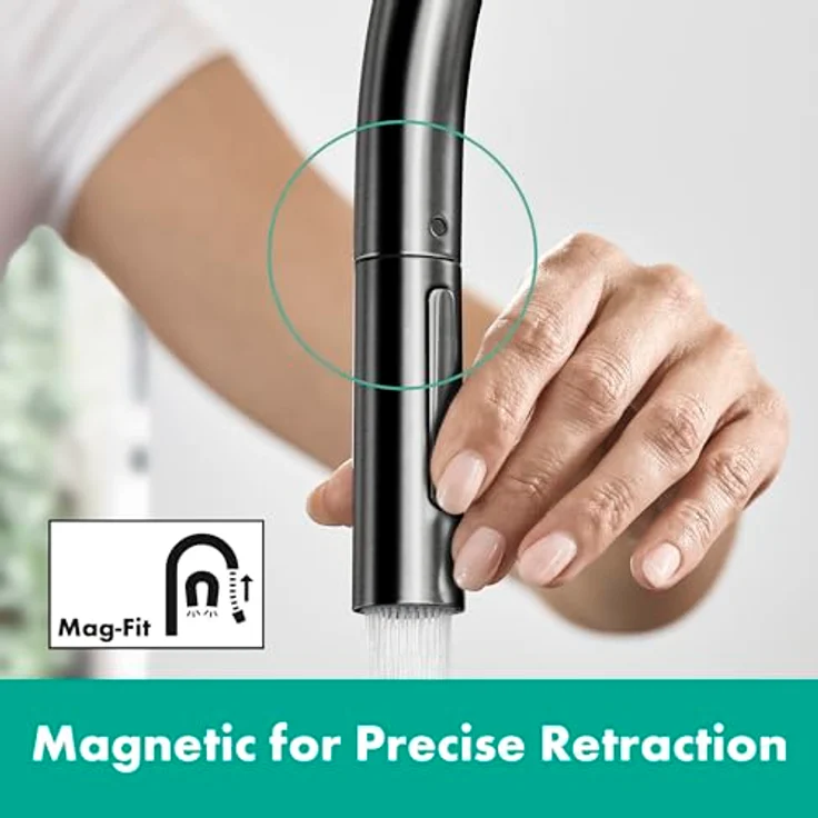 hansgrohe Talis M54 Einhebel-Küchenmischer 210, Ausziehbrause mit Schwenkbereich, Chrom, 8 l/min Durchflussmenge – Bild 4