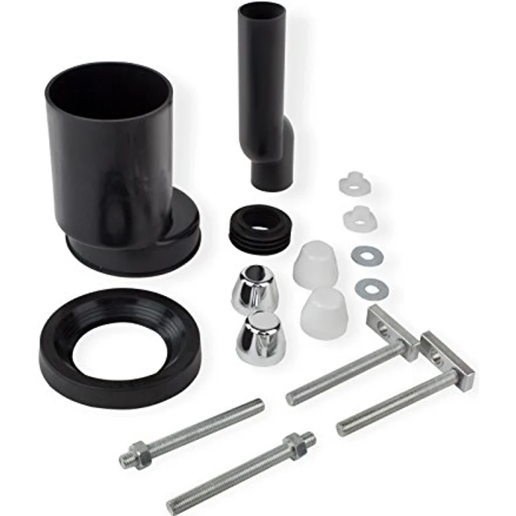 Haas - PE Anschlussgarnitur DN110 Ablaufgarnitur Anschlußset Excenter Wand WC – Bild 2