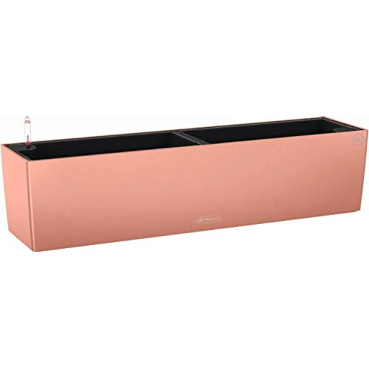 Lechuza 15704 Balconera Color 80 Selbstbewässernder Übertopf für Innen- und Außenbereich, Korallenrot