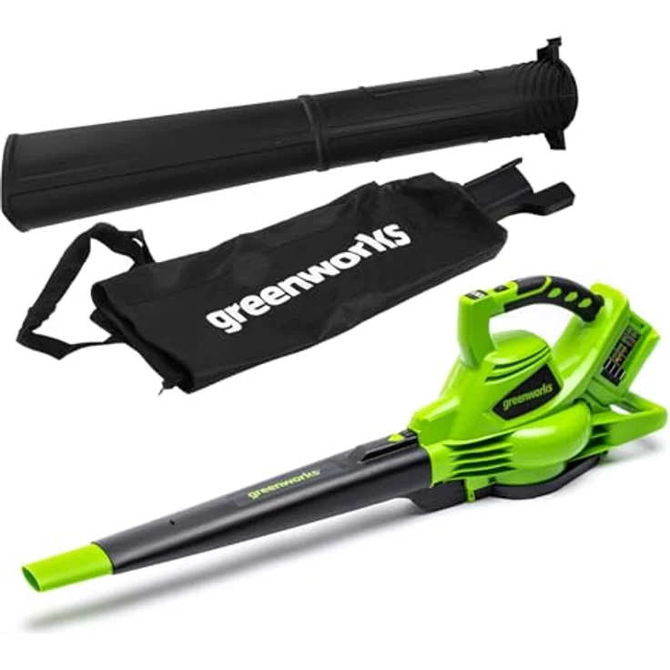 Greenworks Tools 01-000002405307 GD24X2BV Laubbläser Grün Schwarz 48 V – Bild 2