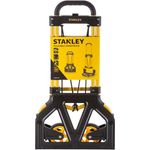 Stanley Klappbarer Stahlwagen SXWT-FT580-SP, Sackkarre bis 70 kg, Schwarz/Gelb, faltbar, mit Softgripgriffen