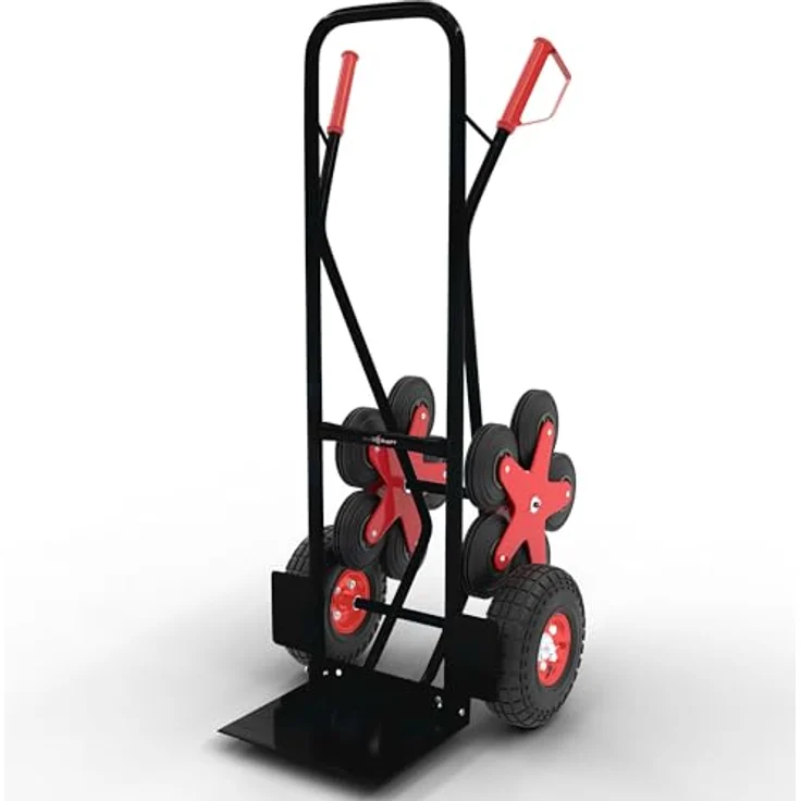 MAXCRAFT Sackkarre Treppenkarre bis 200 kg - 12 Räder in Schwarz, Belastbare Treppenkarre für Haushalt und Gewerbe – Bild 2