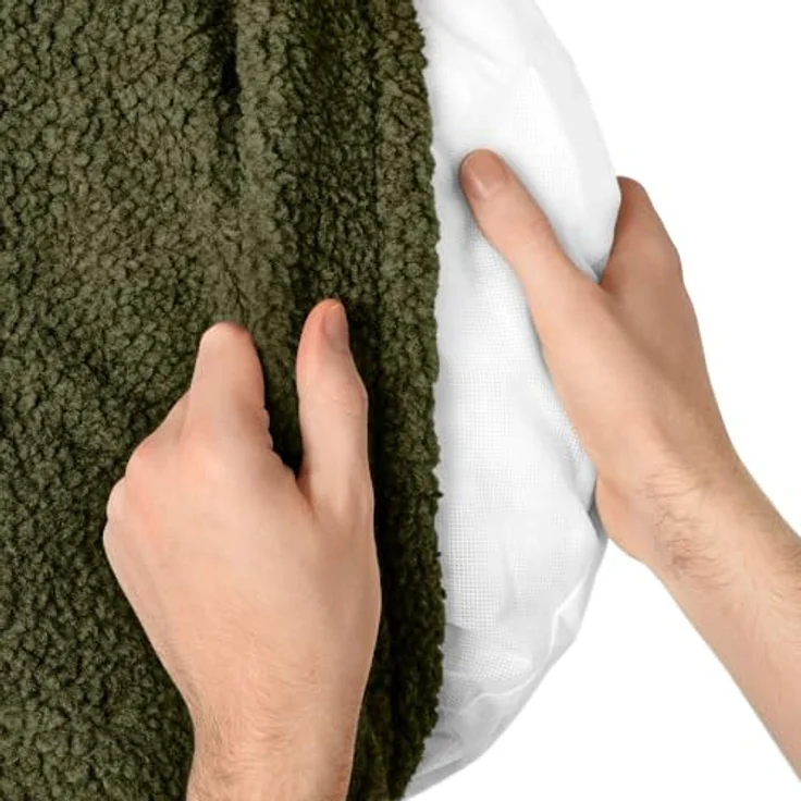 HUNTER Hundekissen Kumara Khaki, Größe L - Kuscheliges Hundekissen mit rutschhemmender Unterseite – Bild 4