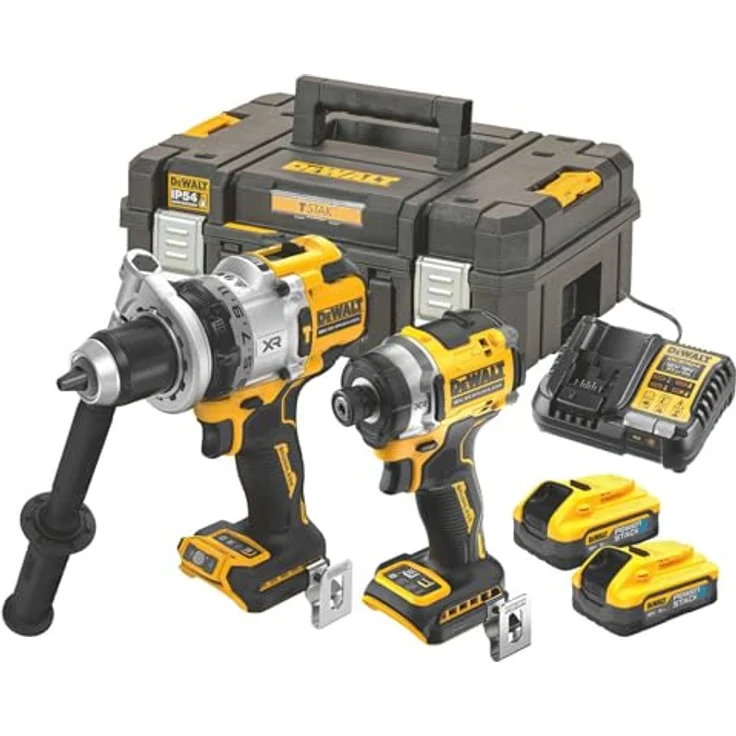 DeWalt Akku-Kombopack (2-tlg.) 18V 5 Ah, XR Premium Zwillingssatz mit DCD1007 + DCF860, blau – Bild 1