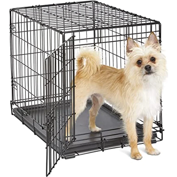 New World Pet Products Hundebox, zusammenklappbar, Metall, Schwarz (B24) – Bild 1