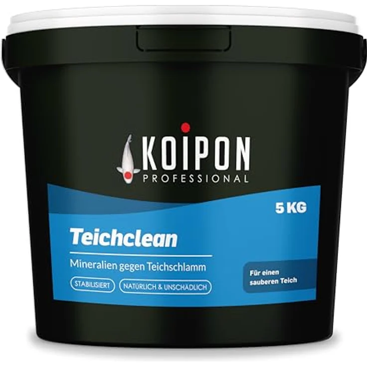 KOIPON Teichclean 5 kg, biologischer Teichschlammentferner zur Wasserreinigung, stabilisiert pH-Wert und Teichhärte – Bild 1