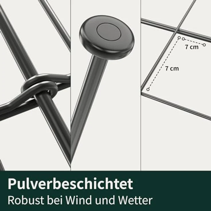 VERDOBA Teichzaun Gartenzaun Hundezaun - Metall Gitterzaun erweiterbar, 5–20 Zaunelemente in Grün, Braun oder Anthrazit – Bild 3