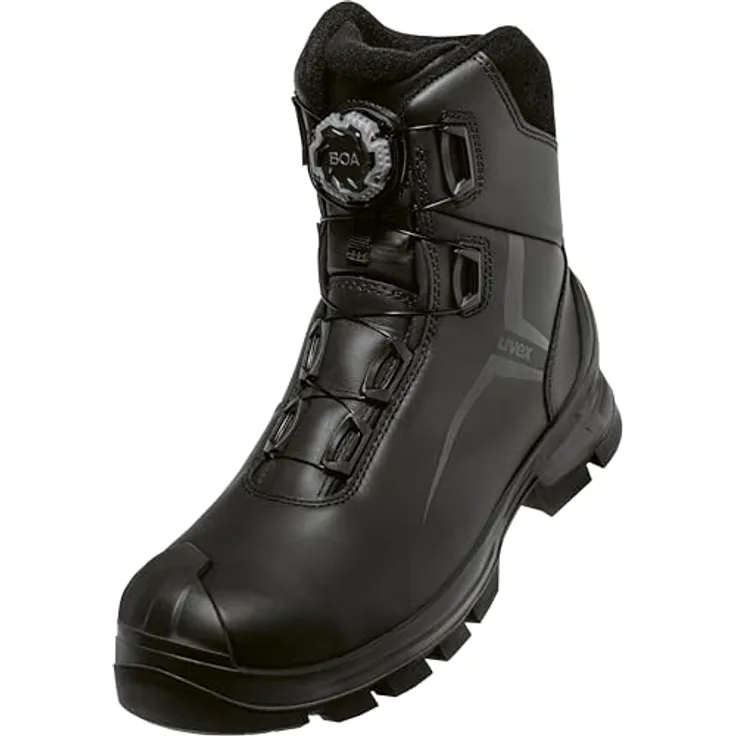 Uvex Sports uvex 2 MACSOLE Stiefel S3L 65363, Sicherheitsschuhe mit optimaler Dämpfung, ergonomischer Passform, schwarz-orange, Weite 12, Größe 41