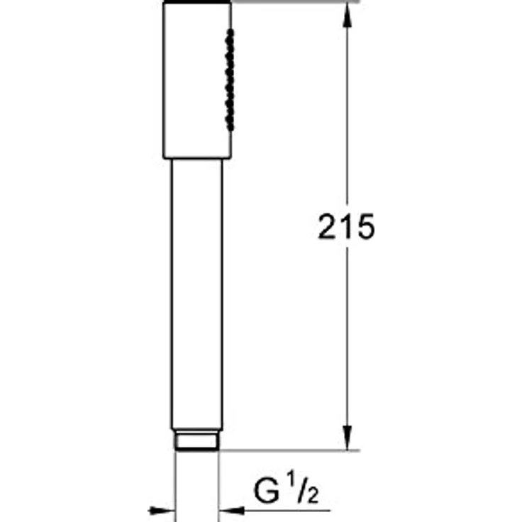 Grohe Sena Stick 28034000, Duschbrause mit 1 Strahlart und StarLight-Oberfläche, chrom – Bild 2