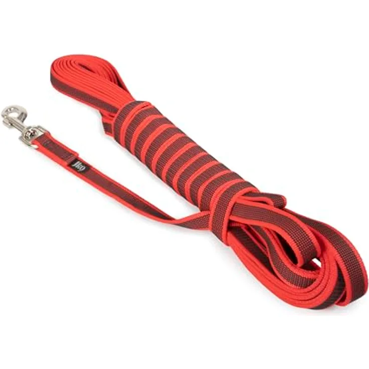 IDC Color & Gray gumierte Leine, 20 mm x 10 m mit Schlaufe, Rot-Grau