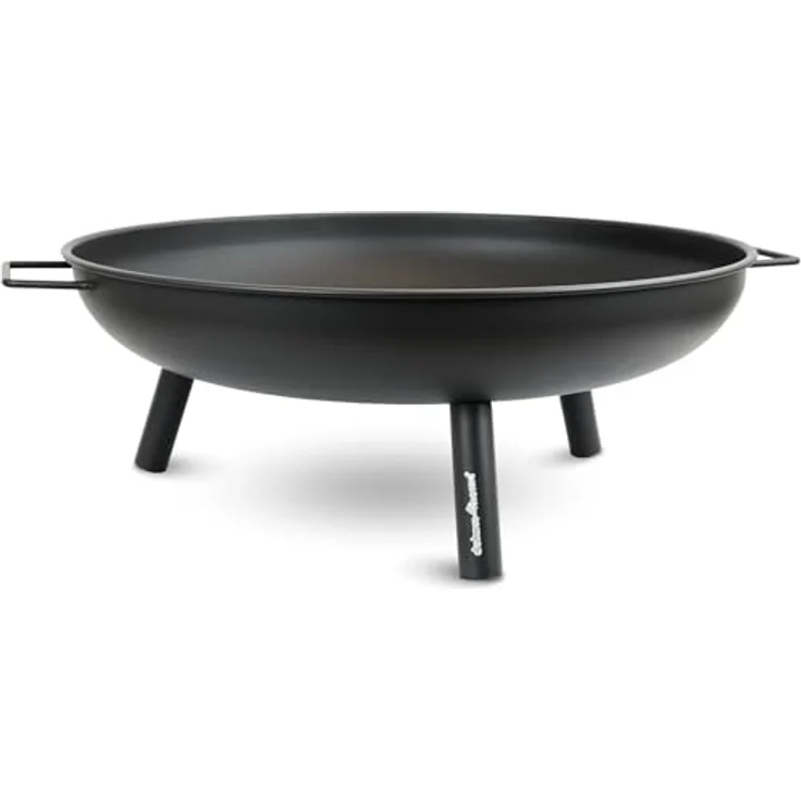 deluxe4home® Feuerschale Schwarz ⌀58 cm I Sichere Feuerstelle für Garten, Terrasse I Metallschale für Lagerfeuer I Feuerkorb Robust – Bild 3