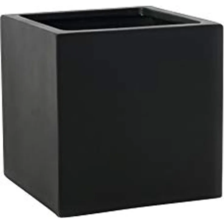 VIVANNO Pflanzkübel Blumenkübel Übertopf Fiberglas Anthrazit Block 30x30x30