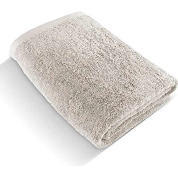 Herzbach Home Saunatuch, Sand, 80x200 cm, 100% Premium-Baumwolle, hohe Grammatur 550 gsm, stilvolles Design mit Bordüre und Aufhänger – Bild 2
