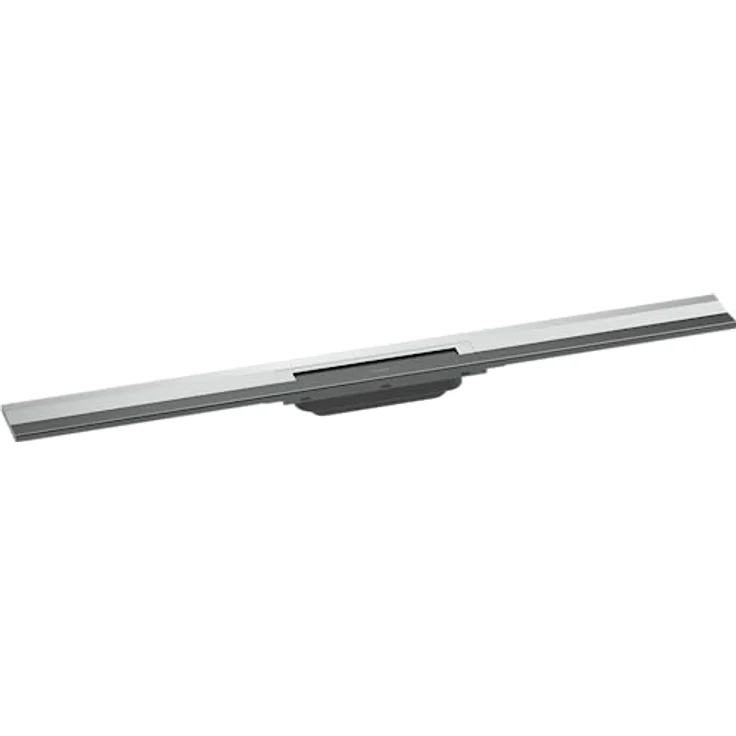 hansgrohe Fertigset Duschrinne RainDrain Flex, 900mm Abflussrinne für wandbündige Montage, kürzbar, Chrom – Bild 1