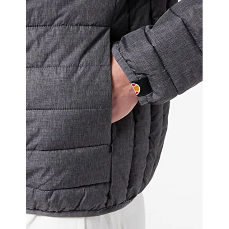 Ellesse Lombardy, Herren Winterjacke mit Kunstfaser-Wattierung und elastischen Einfassungen, grau, M – Bild 5