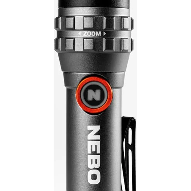 Nebo Akku-LED-Taschenlampe 'Davinici 450L Flex', silbergrau, 450 Lumen, 6-fach Zoom, magnetischer Fuß, konvexe Linse – Bild 4