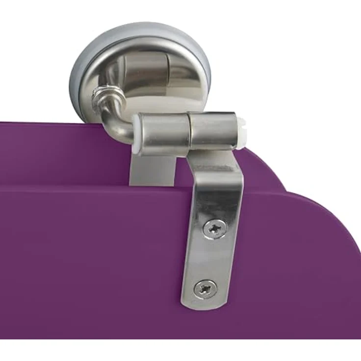 MSV WC-Sitz Cleo, MDF 45 cm x 37 cm, violett, mit rostfreien Scharnieren und feuchtigkeitsresistenter Oberfläche – Bild 3