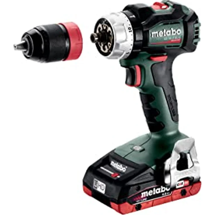 Metabo 602334800 Akkuschrauber BS 18 LT BL Q 18V, Bürstenlos mit Werkzeug-Schnellwechsel-Funktion - 2 CAS LiHD Akkupacks (18 V-4,0 Ah), Ladegerät und Transportkoffer – Bild 5