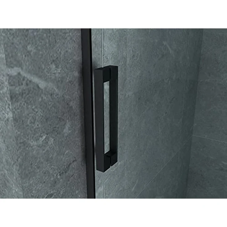 Aloni Eckdusche CRBL045-80120, 1-tlg., Schwarz matt 8mm, 80x120x195cm - Preisvergleich – Bild 3