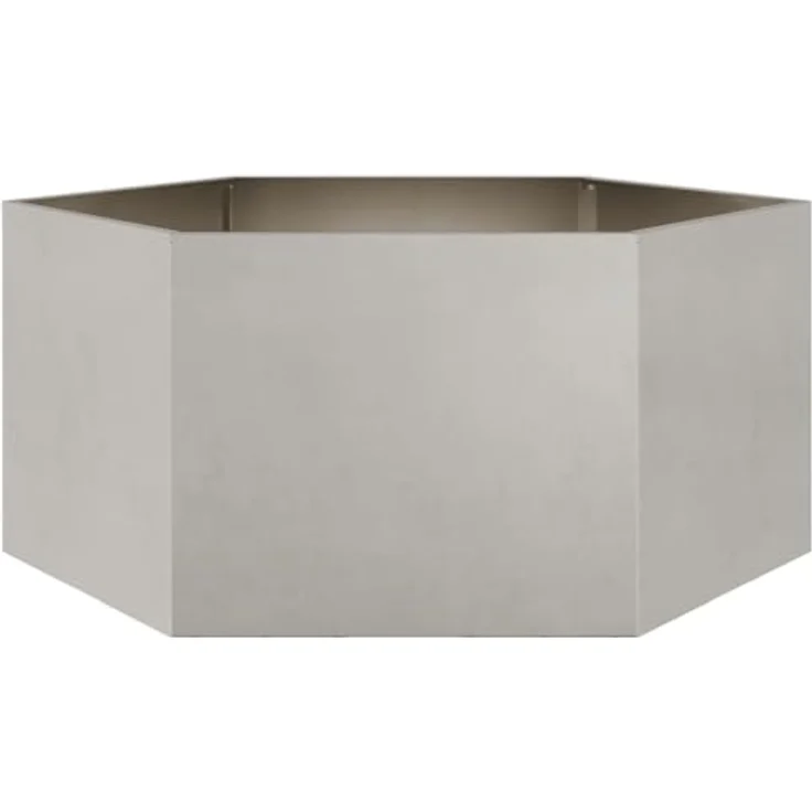 vidaXL Pflanzkübel Sechseckig 104x90x45 Edelstahl, Witterungsbeständig und mit erhöhtem Design – Bild 1