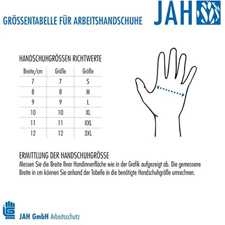 JAH 579-BL Baumwollhandschuh, Schwer, Verstärkt, Schwarz, 9, 24 Stück – Bild 3