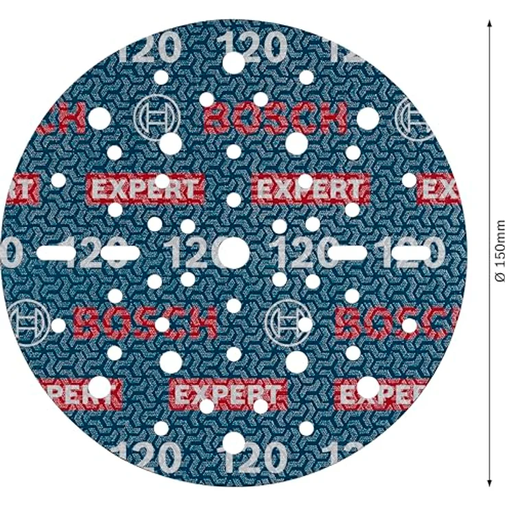 Bosch EXPERT O780 Folienschleifscheibe, 150 mm, Körnung 120 für Hartholz und Metall, langlebig mit Klettverschluss – Bild 3
