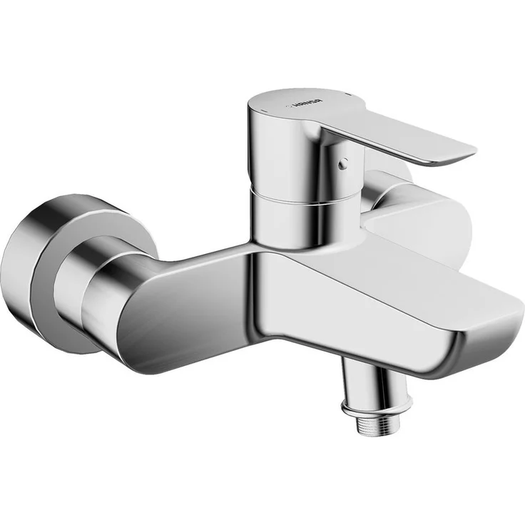 Hansa Ligna Einhebelmischer Wannenfüll- und Brausebatterie, Ausladung 152 mm, DN15, chrom, Modell 0674