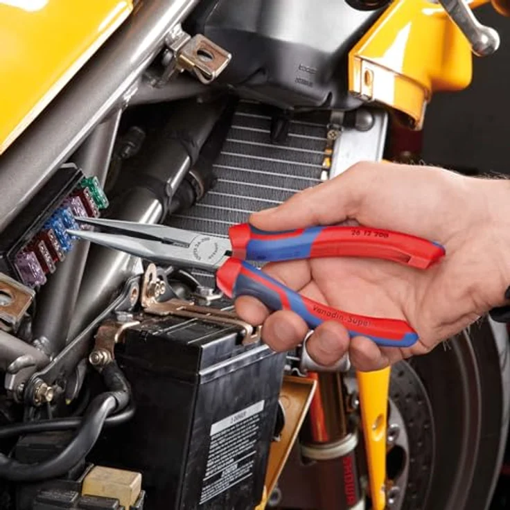 Knipex 26 12 200 Flachrundzange mit Schneide ? Storchschnabelzange – Bild 4