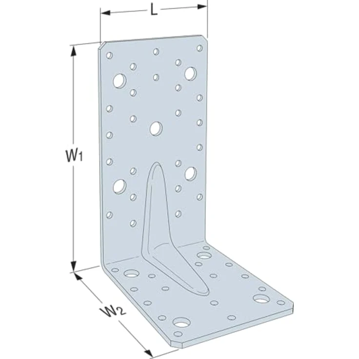 SIMPSON Winkelverbinder E20/3, 170x113x95 mm, feuerverzinkter Stahl, hohe Kraftübertragung – Bild 4