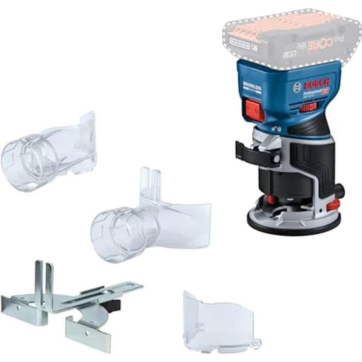 Bosch Professional GKF 18V-8, Kantenfräse mit maximaler Leistung, Tiefenfeineinstellung und Doppel-LED-Licht, ohne Akku und Ladegerät – Bild 1