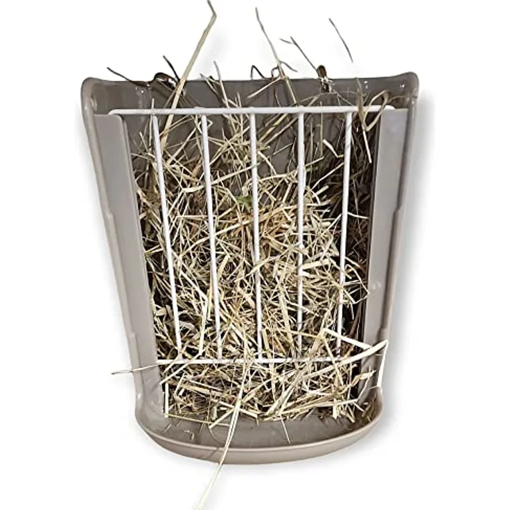 Flamingo 210140 Heuraufe/Futternapf 2in1 für Nager, praktische Kombination aus Futterstation und Heuhalter