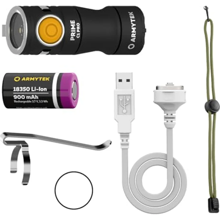 Armytek Prime C1 Pro Warmweiss LED-Lampe Magnet USB 930 lm – Bild 1