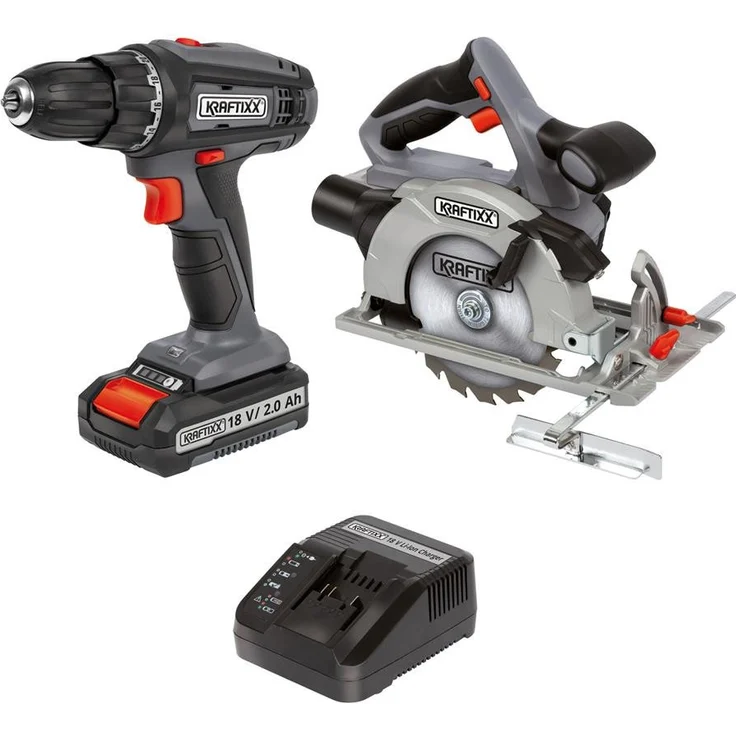 KRAFTIXX® Akku-Schraubendreher KX-AS 18 Li Kit, 1500 U/min, 40 Nm, inkl. 2,0Ah Akku, Power X-Change kompatibel, 5-tlg Set