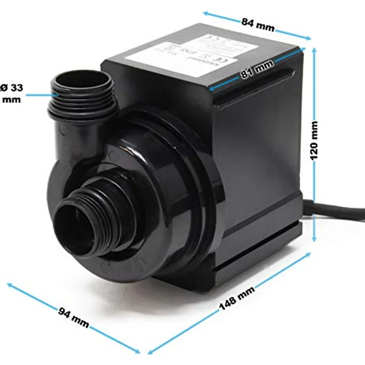 SunSun CTM-3800 SuperECO Teichpumpe, 3600 l/h, 20 W, energiesparende Filter- und Bachlaufpumpe für Koiteiche und Gartenteiche, mit 10 m Kabel – Bild 3