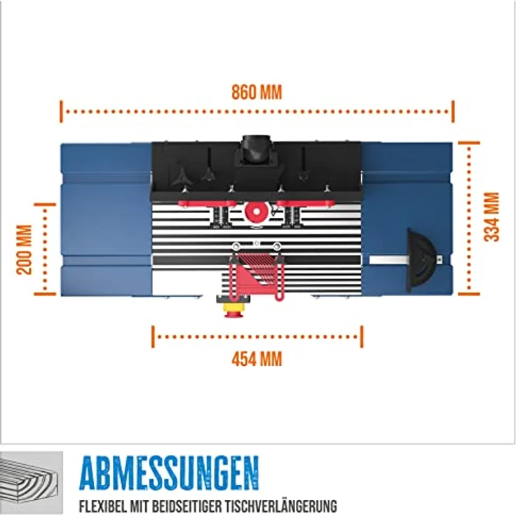 Güde 58086 Oberfräsentisch OFT 855 (Profi-Frästisch aus Aluminium-Druckguss mit Führungsnuten für Parallelanschlag) – Bild 6