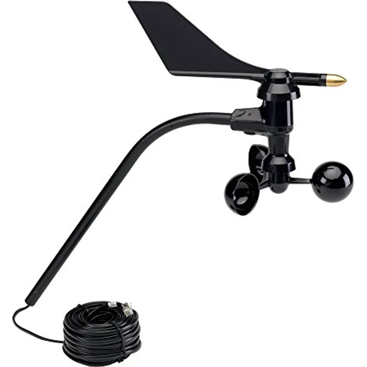 Davis Instruments 6410 Anemometer, 1 bis 322 km/h, externer Sensor mit Windrichtungsanzeige für Vantage Pro