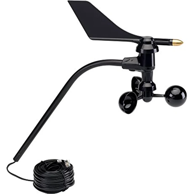 Davis Instruments 6410 Anemometer, 1 bis 322 km/h, externer Sensor mit Windrichtungsanzeige für Vantage Pro – Bild 1