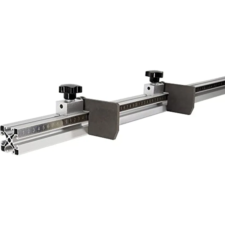 SCHMIDT systemprofile Längenanschlag B 2m Aluminium-Profil Säge-Anschlag Links-Rechts Maßband 2x Ablängklappe - Preisvergleich