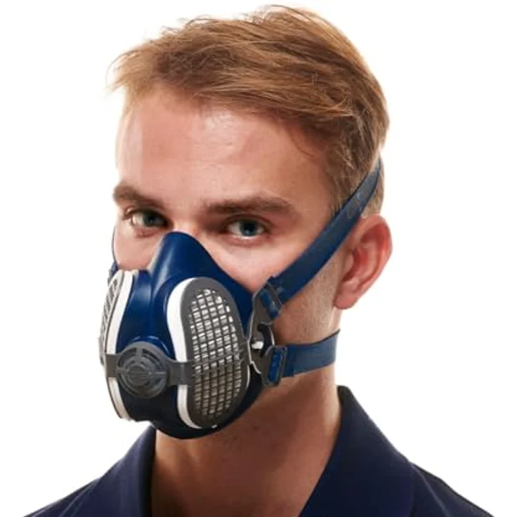 Elipse SPR502 P3 Schweißeratemschutz-Halbmaske gegen Staub und unangenehme Gerüche, Filter bereits befestigt, M/L, Blau – Bild 3