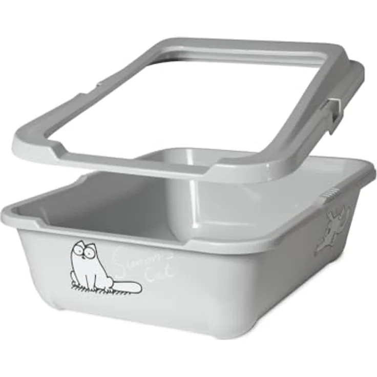 Karlie Simons Cat Katzentoilette mit Rand grau, luftig und trendig mit lustigen Simon's Cat Motiven – Bild 6