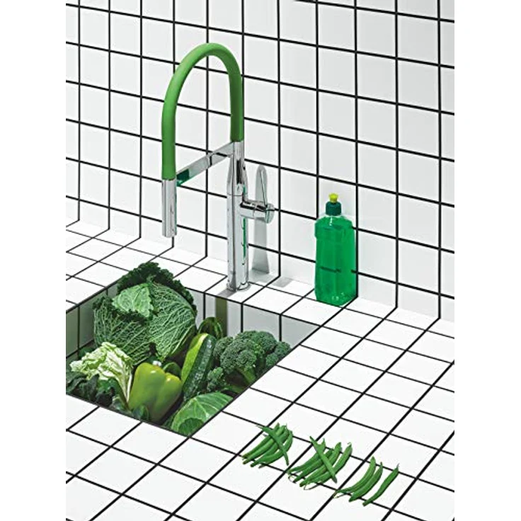 Grohe Essence Einhand Spültischbatterie mit Profibrause und Temperaturbegrenzer - Chrom – Bild 9