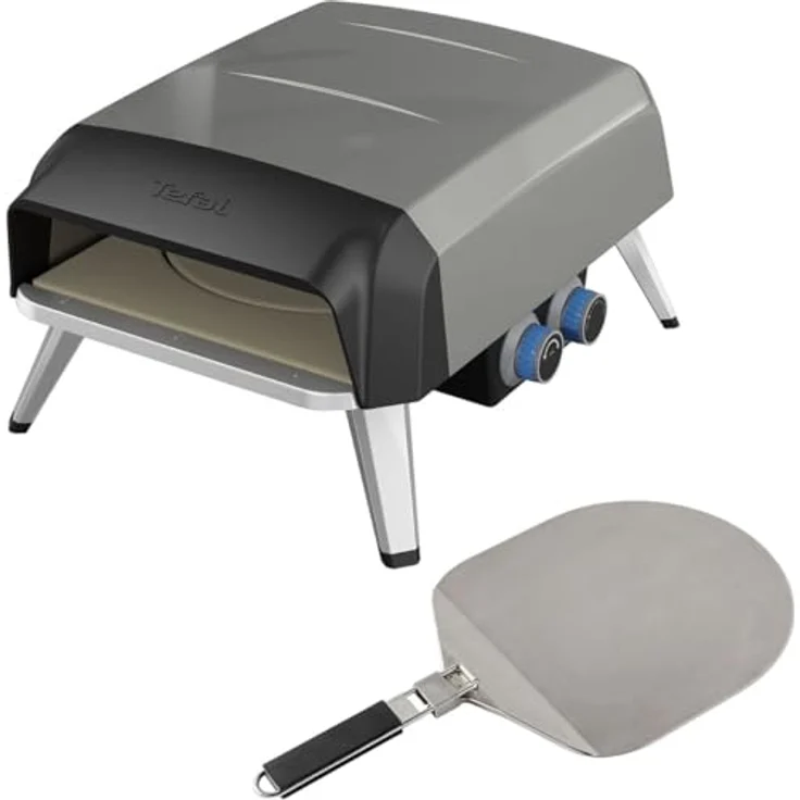 Tefal JM412010, Gas-Pizzaofen in Grau mit optimaler Hitzeverteilung und schneller Aufheizzeit – Bild 1
