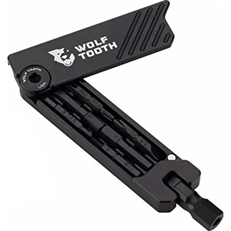 Wolf Tooth Multitool 6-Bit Hex Schwarz, ED-beschichtete Bits, 11 Funktionen, Kugelarretierungs-Drehkopf bis 40 Nm – Bild 1