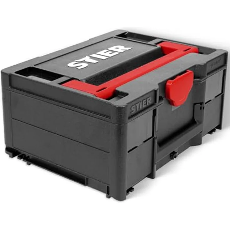 Stier Systainer³ II Black Edition, Werkzeugkoffer mit intelligentem Stapelsystem und nachhaltigem Design
