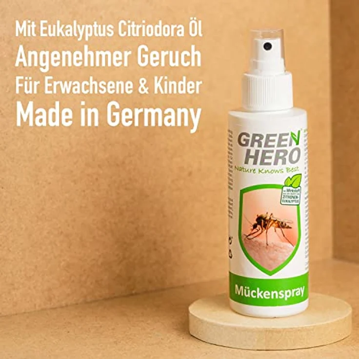 Green Hero Mückenspray schützt zuverlässig vor Stechmücken, Moskitos & Zecken 100ml Mückenschutz mit dem gut duftendem Wirkstoff EC-Öl, geeignet für Erwachsene und Kinder ab dem 6. Monat – Bild 2