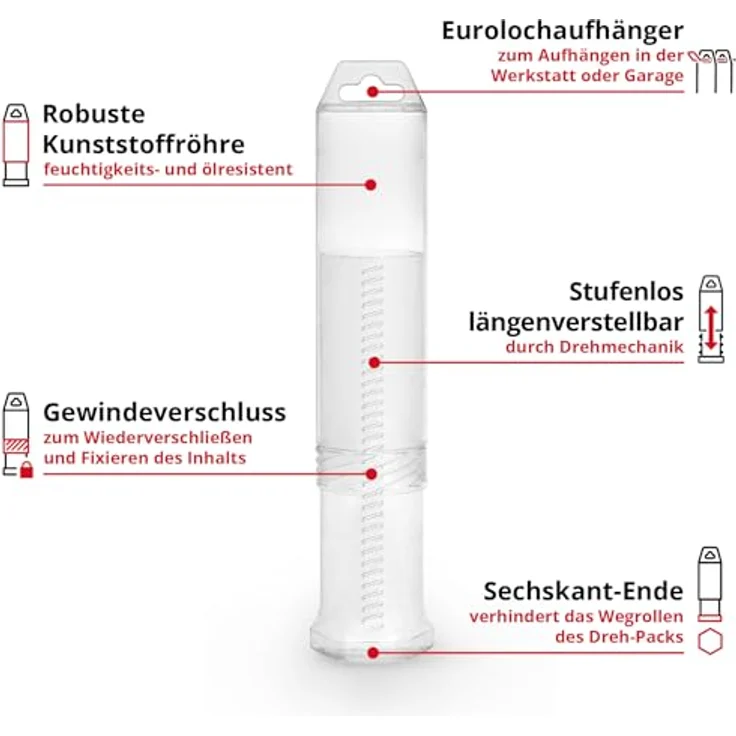 Einhell Original 4-tlg. SDS Plus Meißel-Set, 250 mm (Spitzmeißel, 20 mm Flachmeißel, 40 mm Spatmeißel, 50 mm Fliesenmeißel) aus langlebigem 40Cr Stahl – Bild 3