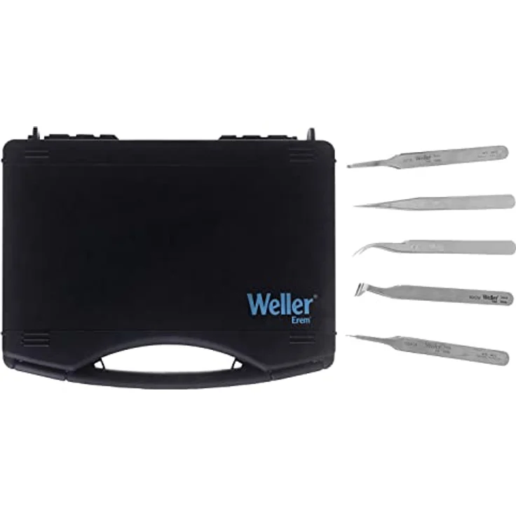 Weller Erem 3500TP Präzisions-Pinzette, 5-teilig mit stumpfen Kanten – Bild 2
