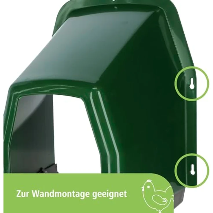 Kerbl Hühner Legenest aus Kunststoff, mit geneigtem Boden und Inspektionsklappe, unmontiert, 37 x 44 x 49,5 cm – Bild 2