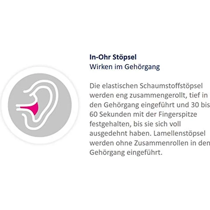 Ohropax Ohrstöpsel SOFT - Anatomisch geformte In-Ohr-Stöpsel aus hautfarbenem Schaumstoff zum Schutz vor Lärm - zum Entspannen, Schlafen und Musik hören - 1x 10 Ohrstöpsel – Bild 3